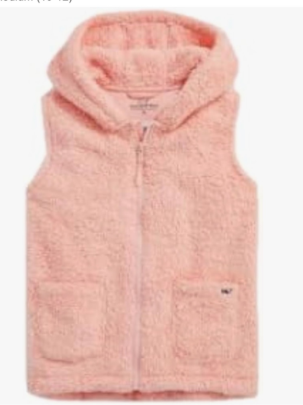 Vineyard Vines KikHooded Fleece Vest - Light Peach Pink. XS